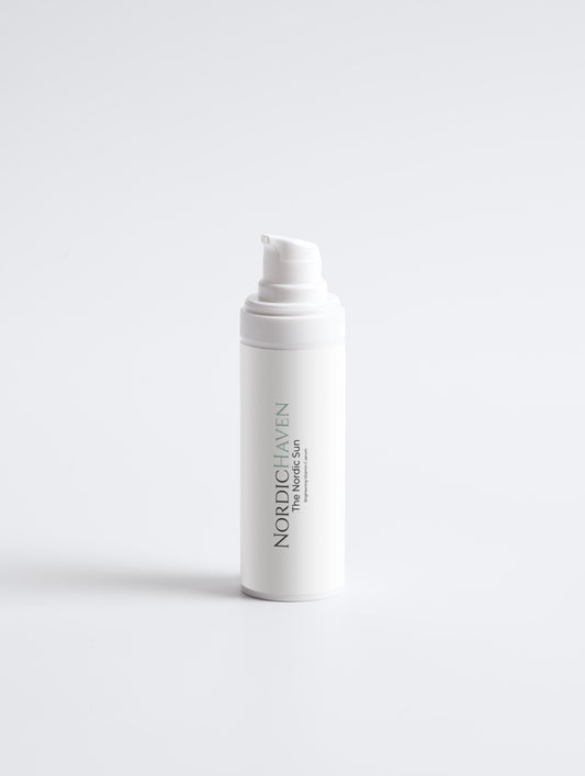 Powered by a stable form of Vitamin C (Sodium Ascorbyl Phosphate), it **visibly supports the skin against the effects of pollution and UV exposure, helping to even tone.** Enriched with Hyaluronic Acid, it hydrates while it brightens, leaving you with that signature "lit-from-within" Nordic glow.