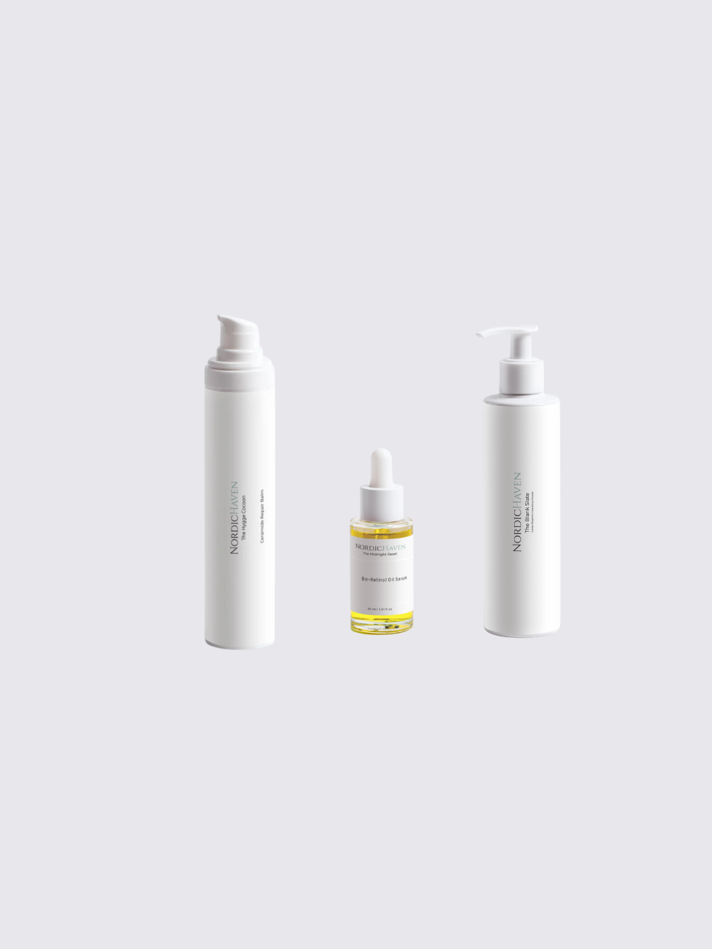Complete barrier Support skincare kit with cleanser balm and bio-retinol serum for calming redness