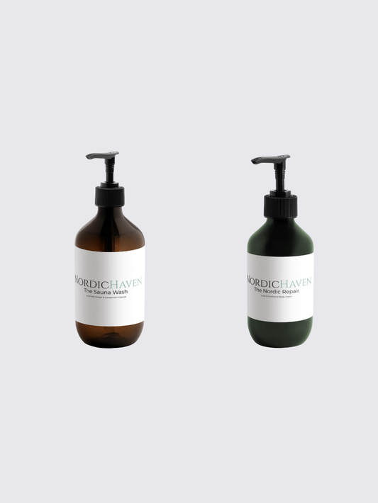 Ceramide barrier Support balm and warming body wash kit for cold weather protection